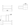 Крючок для полотенец LEMARK VALDAY LMA-8111S1-BL матовый черный