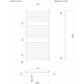 Полотенцесушитель электрический LEMARK MELANGE LM49116E П16 500x1100, левый/правый