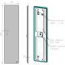 Зеркало LEMARK OLSA 40х160 см с интерьерной подсветкой LM40ZNO